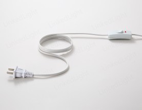国标两扁插头线带指示灯开关