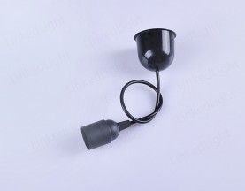 E27塑料吊灯组件 黑色