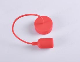 E27硅胶吊灯 红色