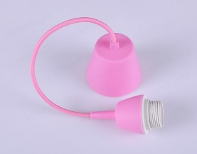 E27塑料吊灯 粉色