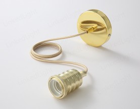 E27金属吊灯  仿金色
