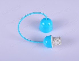E27塑料DIY吊灯 浅蓝色