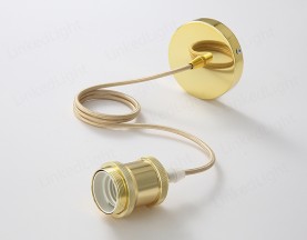 E27金属吊灯  仿金色