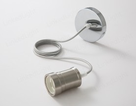 E27金属吊灯  铬色
