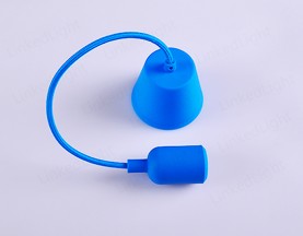E27硅胶吊灯  深蓝色