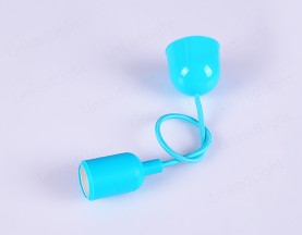 E27硅胶吊灯  浅蓝色