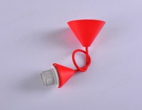 E27塑胶吊灯 红色