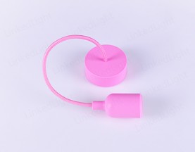 E27硅胶吊灯 粉色