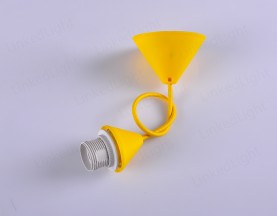 E27塑胶吊灯 黄色