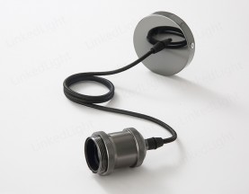 E27金属吊灯  珍珠黑