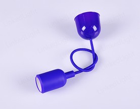 E27硅胶吊灯  紫色