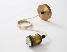 E27金属吊灯  红古铜