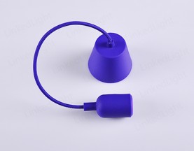 E27硅胶吊灯  紫色