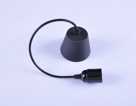 E27塑料吊灯组件  黑色