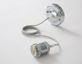 E27金属吊灯  铬色